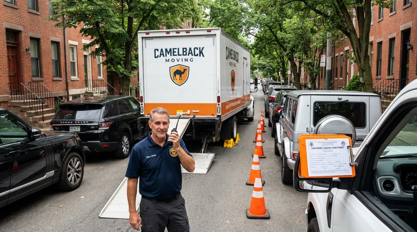 City street loading permit setup in Elmer, NJ